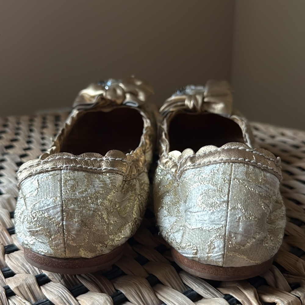 Miu Miu gorgeous crystal lace bow ballet flats - Picture 6 of 10